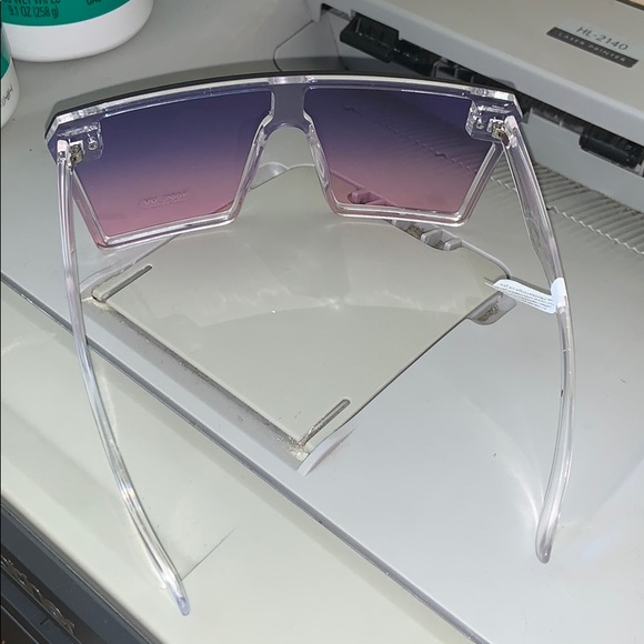 OVERSIZE MODERN SQUARE EYEGLASSES RIMLESS #NWOT - Picture 2 of 3